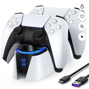 PS5 Dual Controller Charging Station for Playstation 5 with LED indicator$Fast C